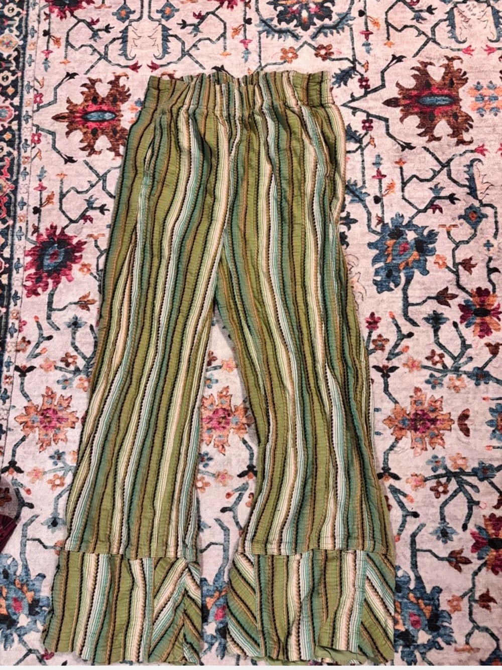 Free People Day's End Linen Striped Pull-On Pants - Picture 5 of 6